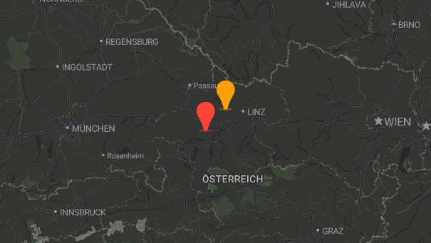 Map of company locations