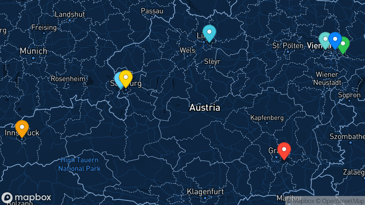 Map of company locations