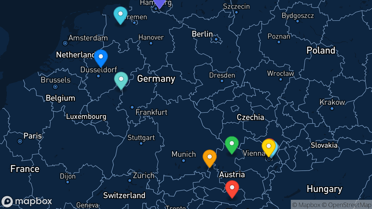 Map of company locations