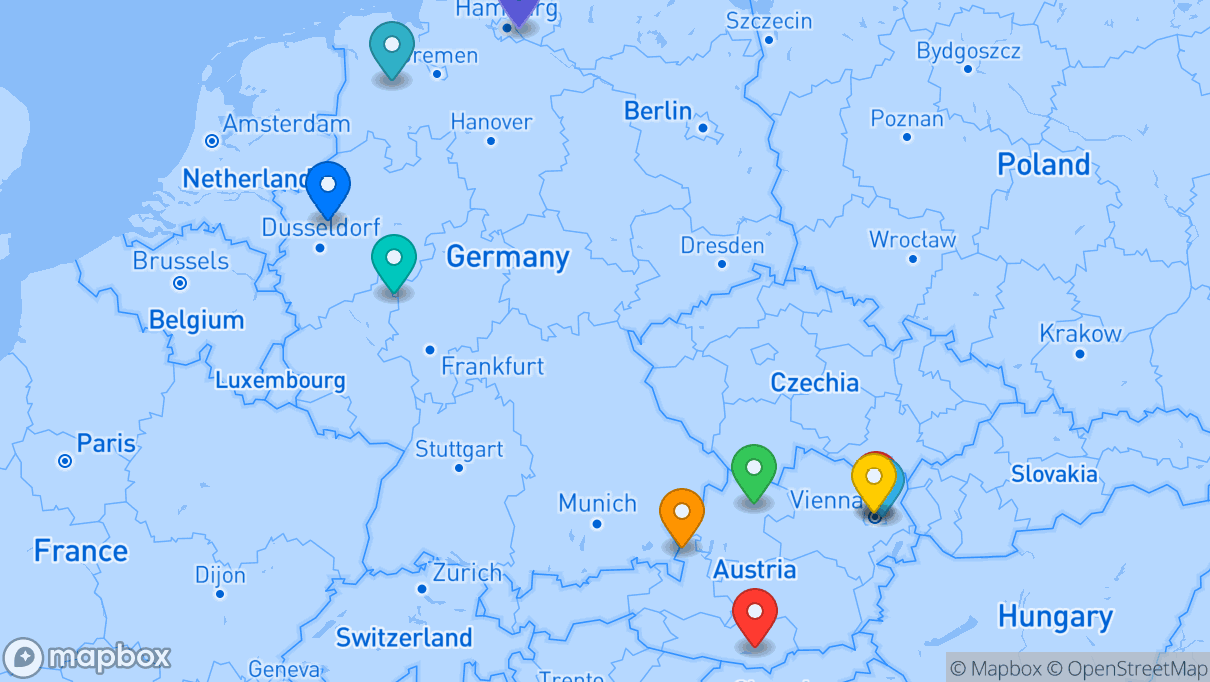 Map of company locations