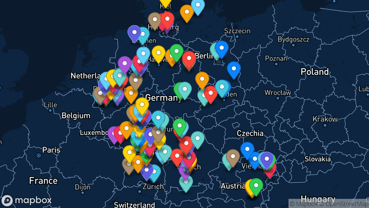 Map of company locations