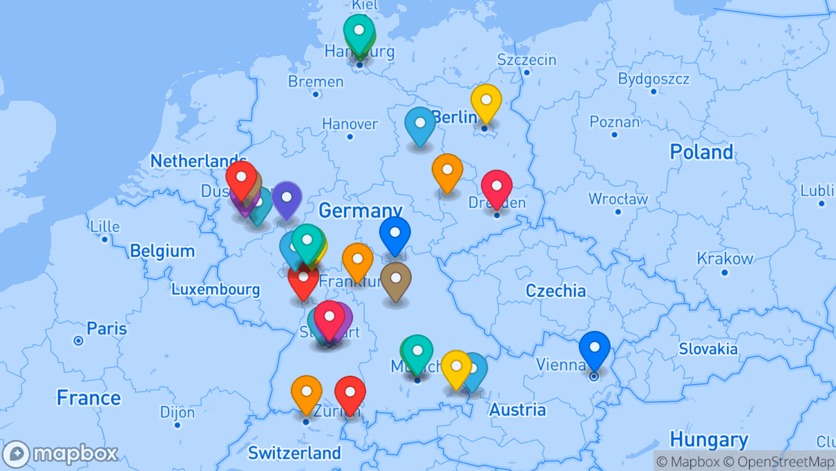 Map of company locations