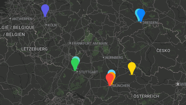 Map of company locations