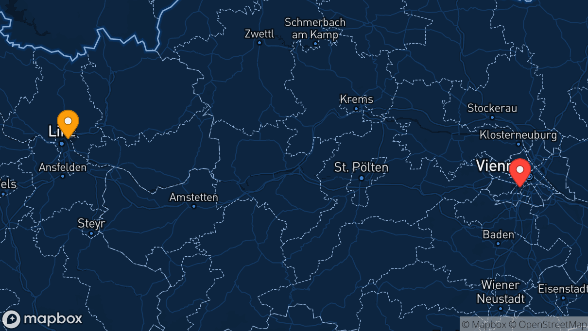 Map of company locations