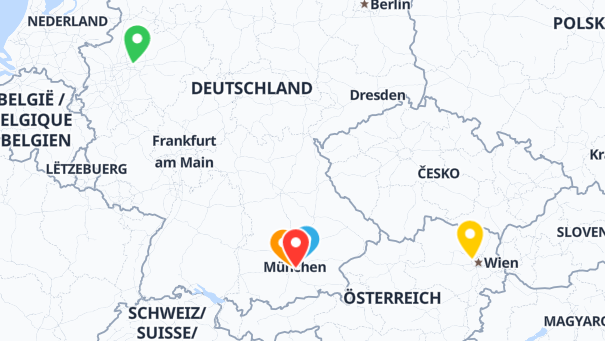 Map of company locations