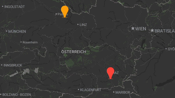 Map of company locations