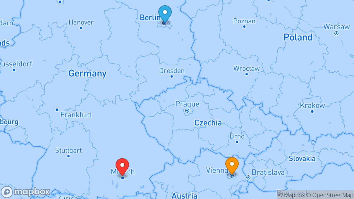 Map of company locations