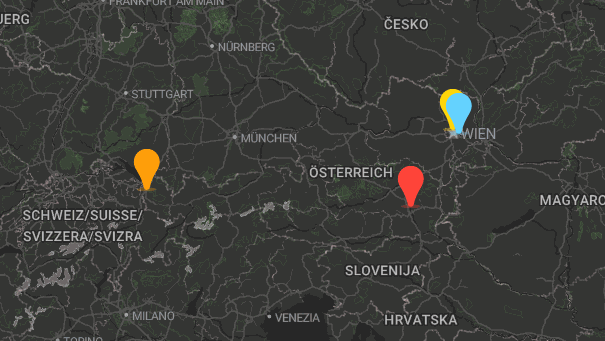 Map of company locations