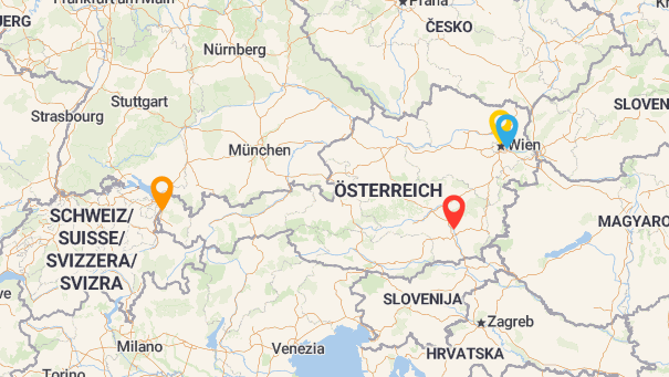 Map of company locations