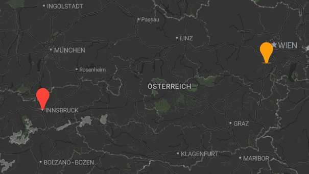 Map of company locations