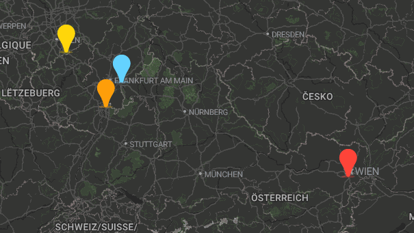 Map of company locations