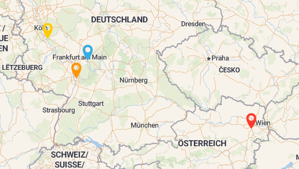 Map of company locations