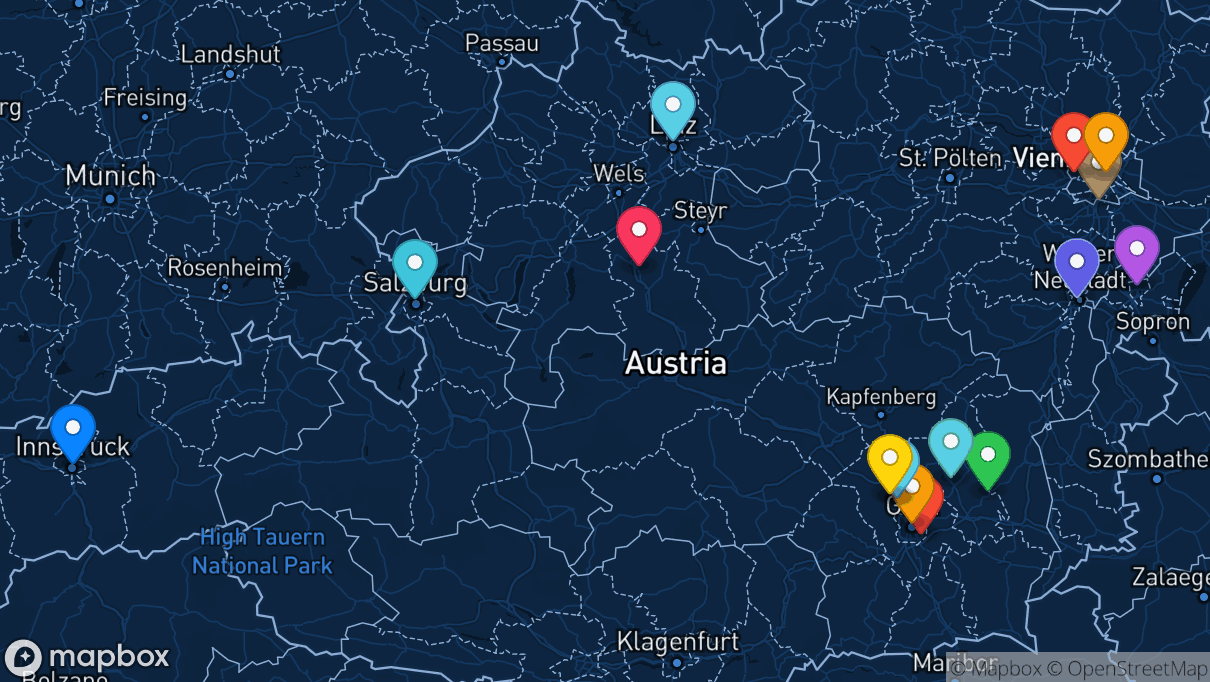 Map of company locations
