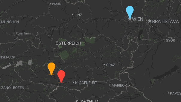 Map of company locations