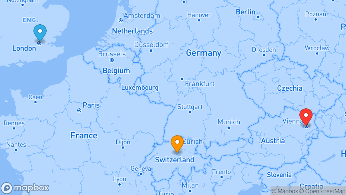 Map of company locations