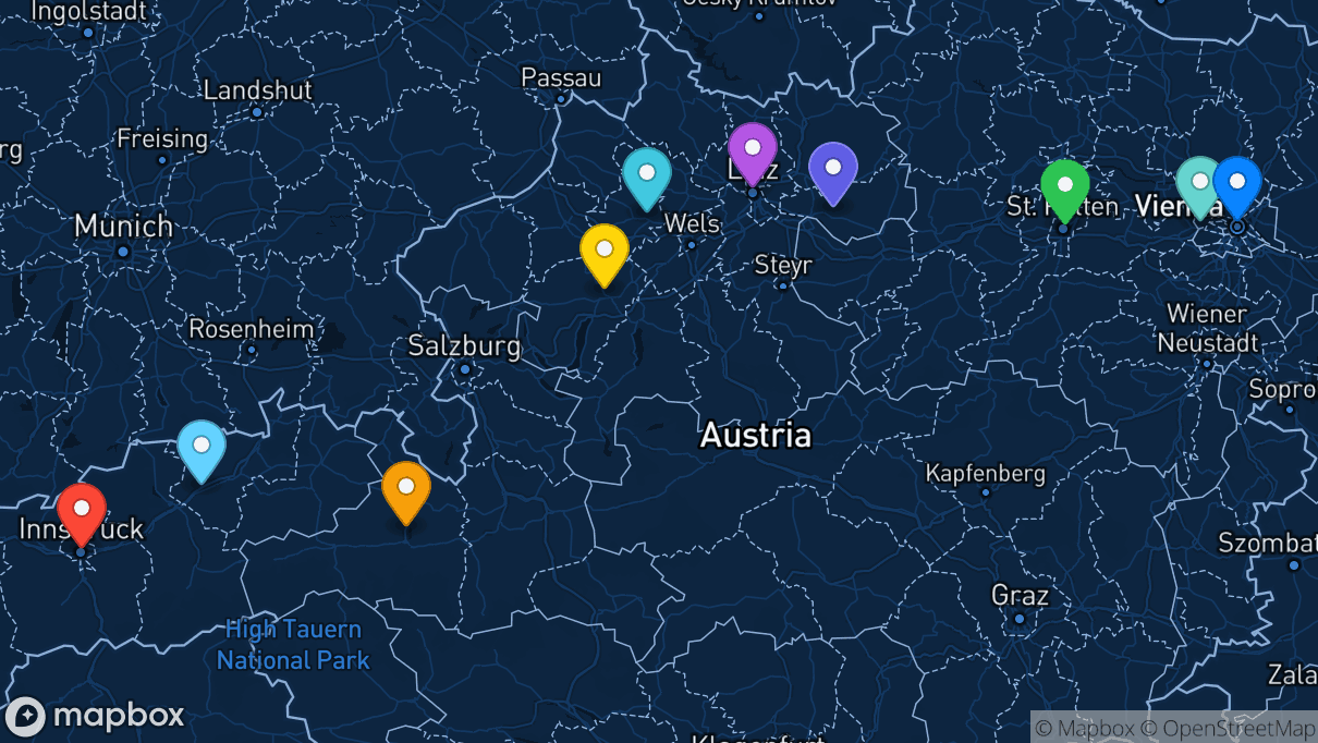 Map of company locations