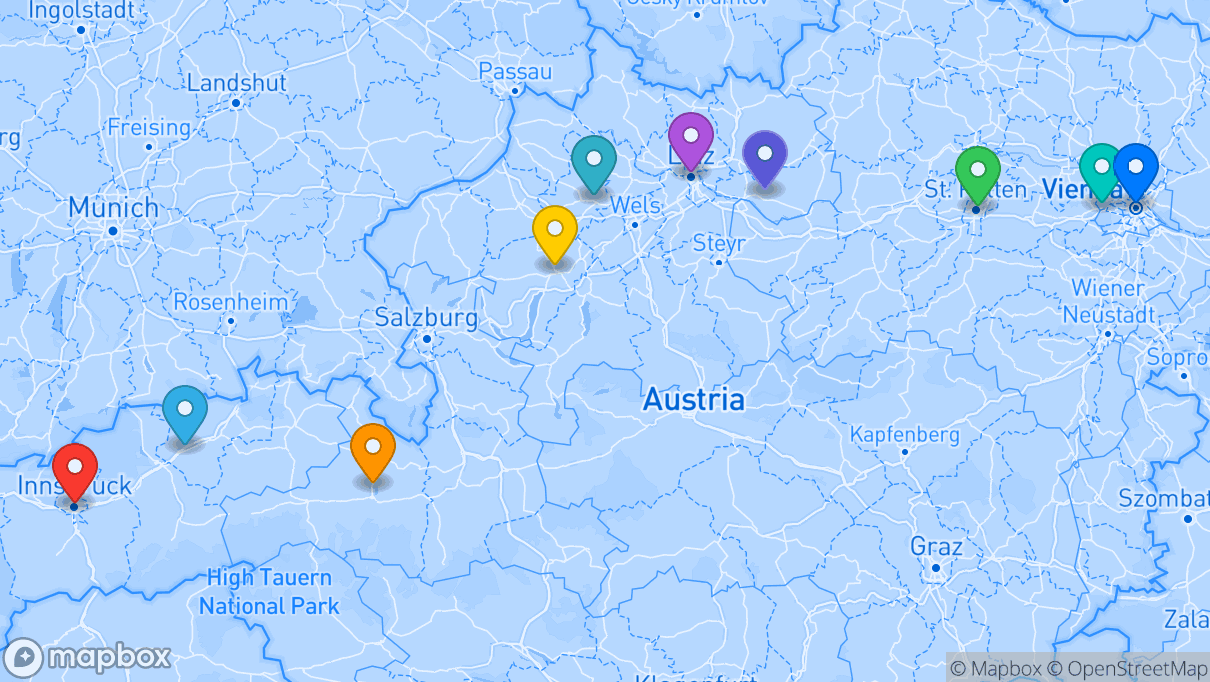 Map of company locations