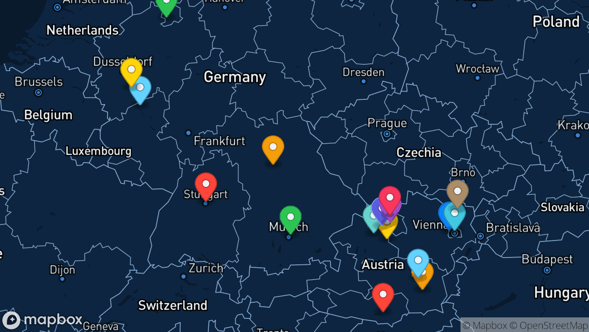 Map of company locations