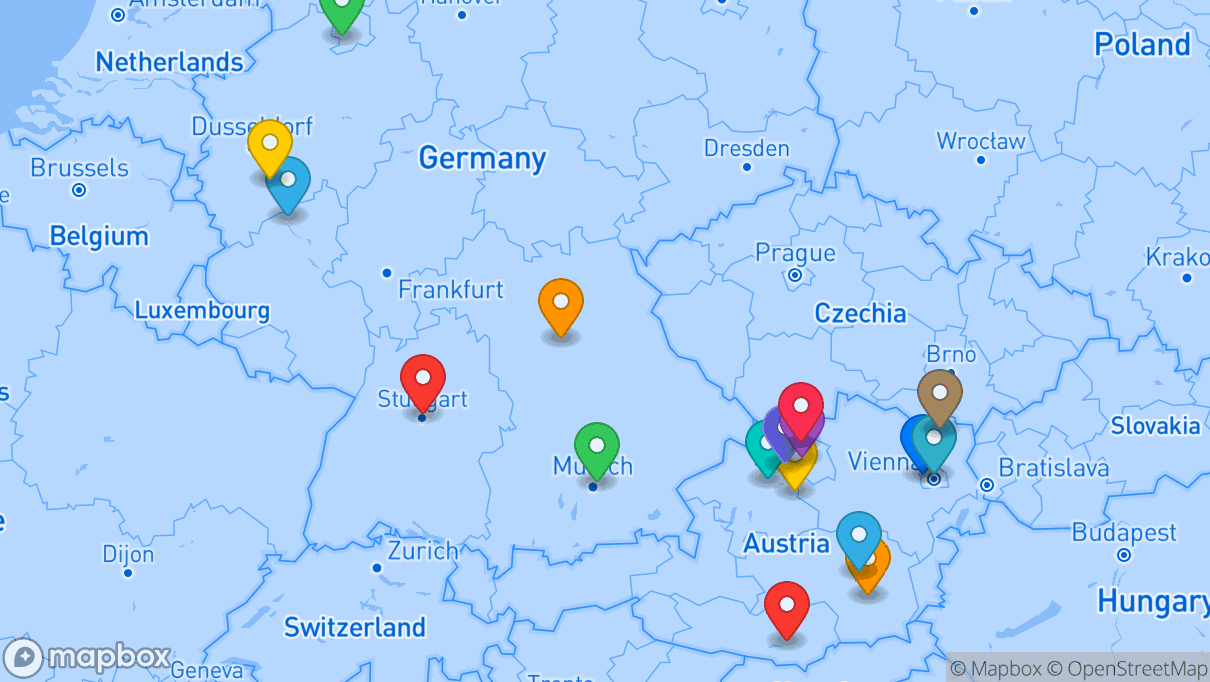Map of company locations