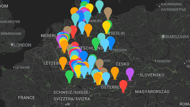 Map of company locations