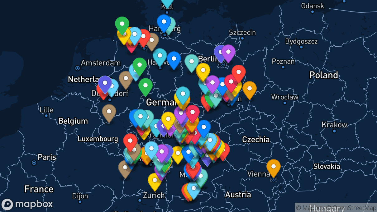Map of company locations
