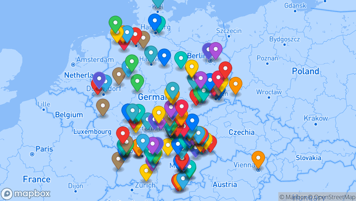 Map of company locations