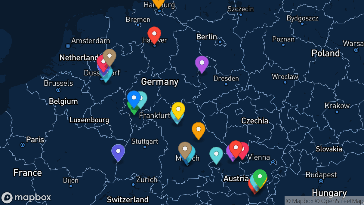 Map of company locations
