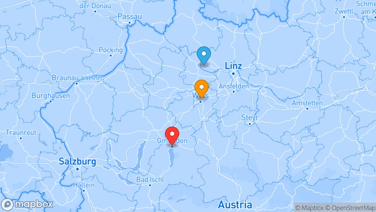 Map of company locations