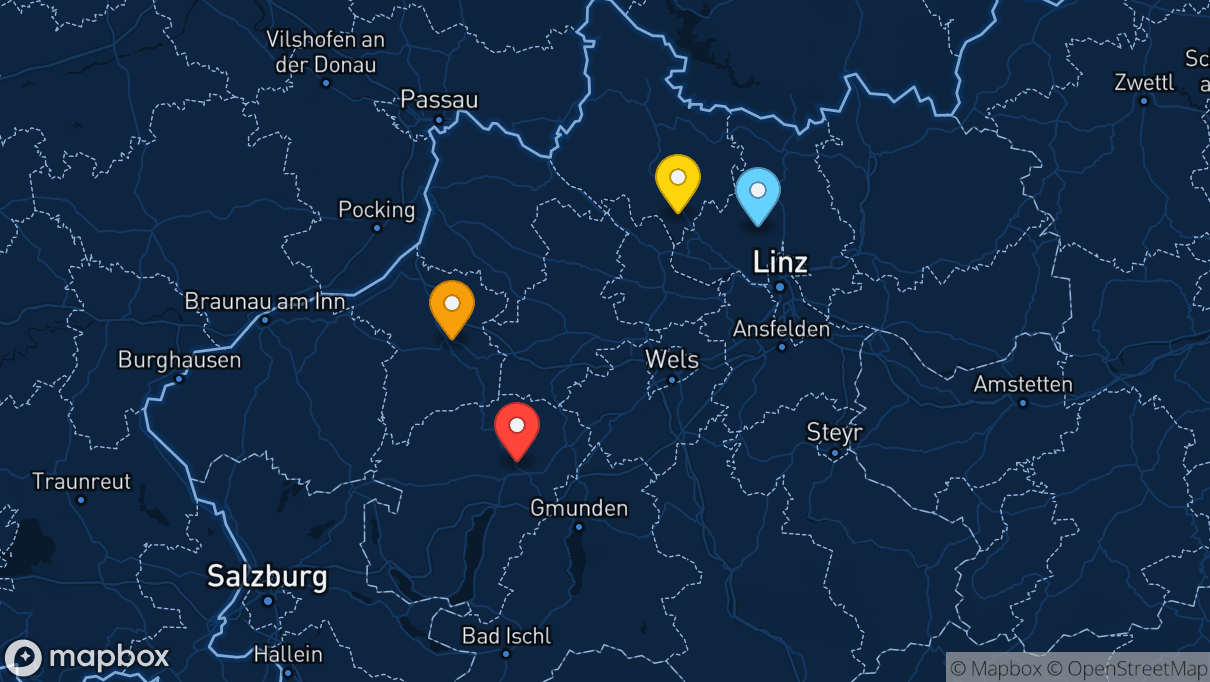 Map of company locations