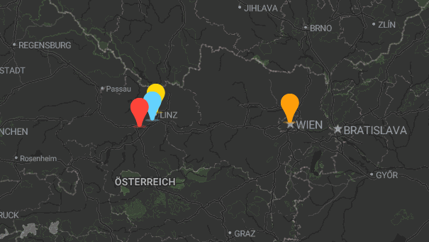 Map of company locations