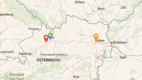 Map of company locations