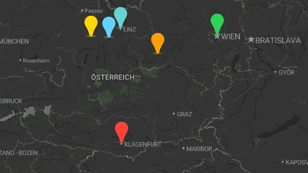 Map of company locations