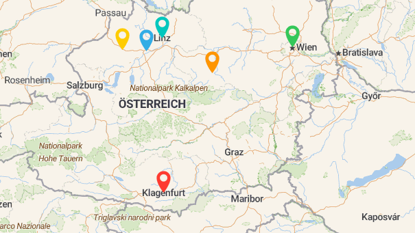 Map of company locations