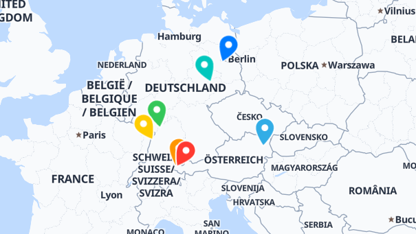 Map of company locations