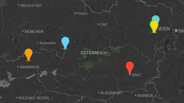 Map of company locations