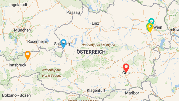 Map of company locations