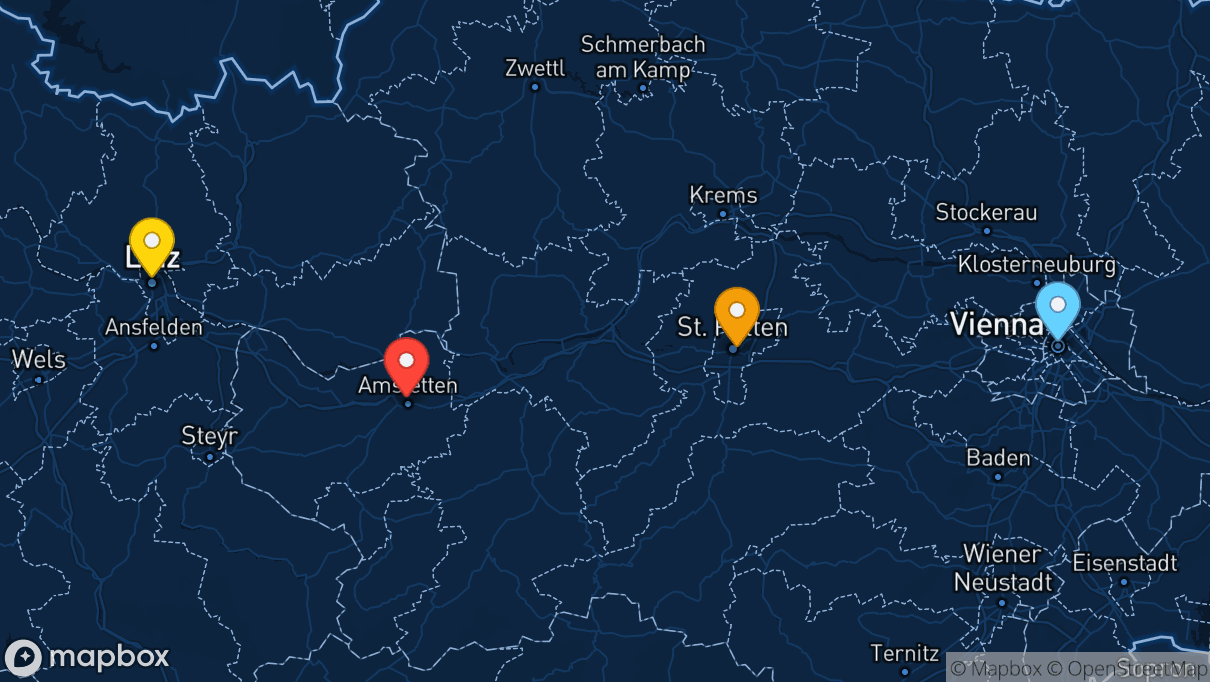 Map of company locations