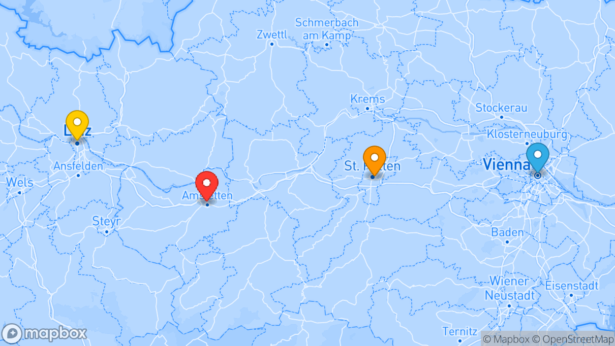 Map of company locations