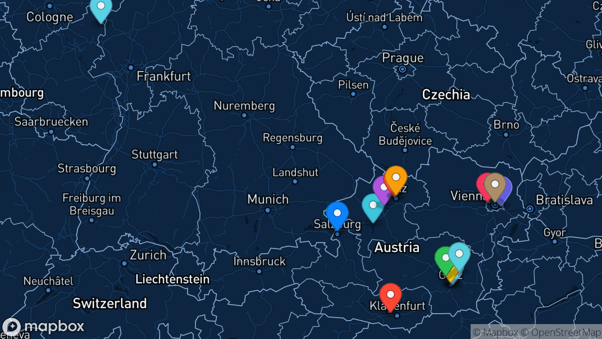 Map of company locations