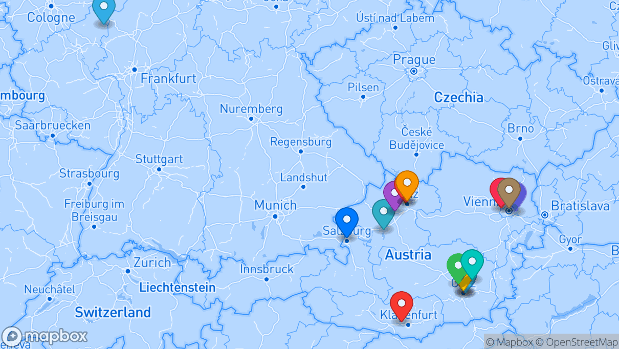 Map of company locations