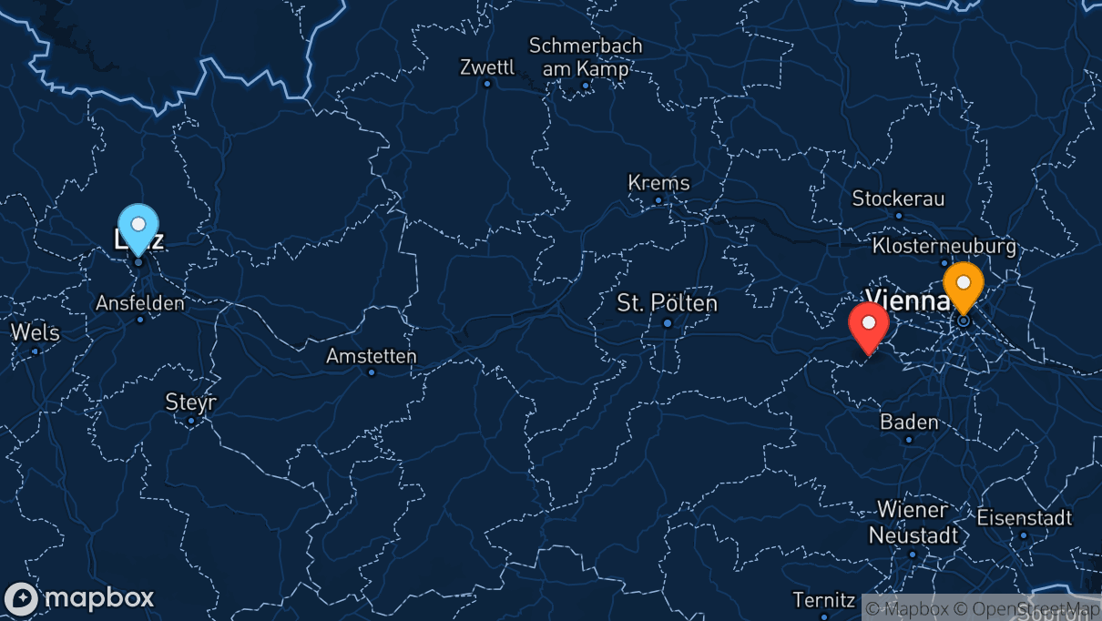 Map of company locations