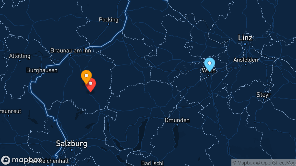Map of company locations