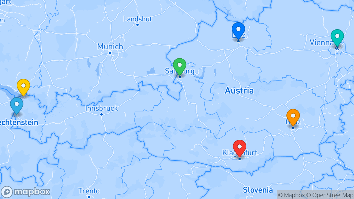 Map of company locations