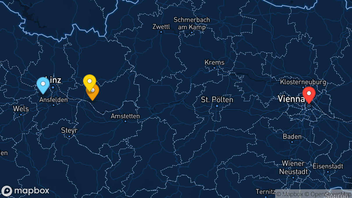 Map of company locations