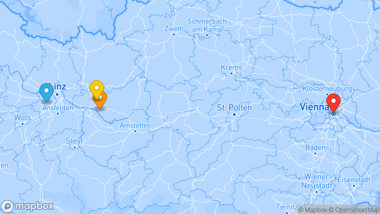 Map of company locations