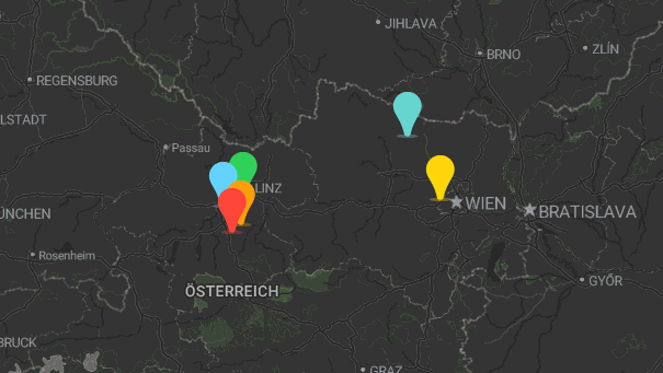 Map of company locations