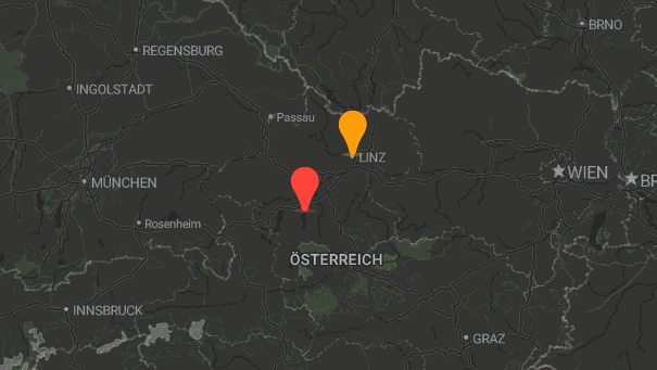 Map of company locations