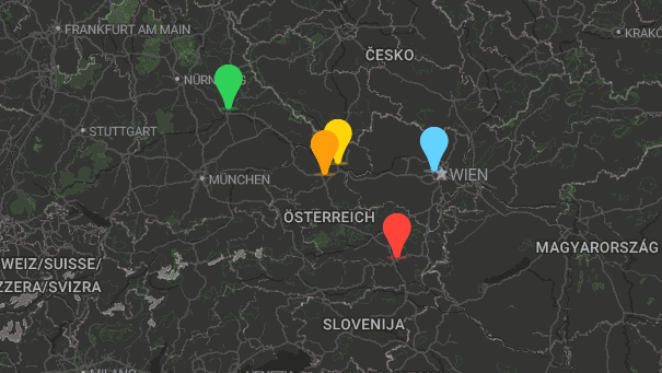 Map of company locations