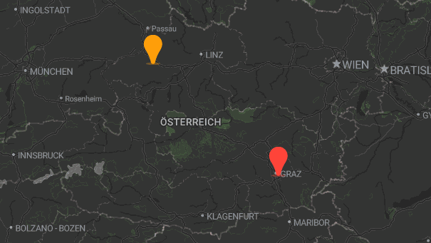 Map of company locations