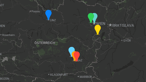 Map of company locations